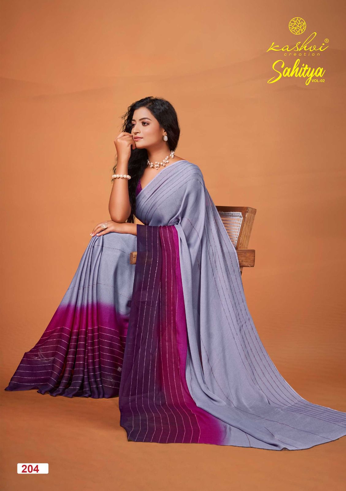 Sahitya Vol 2 By Kashvi Dull Moss Daily Wear Sarees Orders In India